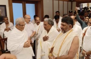 ಶ್ರೀಕ್ಷೇತ್ರ ಧರ್ಮಸ್ಥಳಕ್ಕೆ ಸಿ.ಎಂ ಡಿ.ಸಿ ಎಂ ಭೇಟಿ