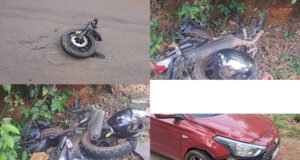 ಮಾಚಾರಿನಲ್ಲಿ ಭೀಕರ ಅಪಘಾತ ಬೈಕ್ ಸವಾರ ಪವಾಡ ಸದೃಶ ಪಾರು