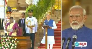 ಮೂರನೇ ಬಾರಿಗೆ ಪ್ರಧಾನಿಯಾಗಿ ಪ್ರಮಾಣವಚನ ಸ್ವೀಕರಿಸಿದ ನರೇಂದ್ರ ಮೋದಿ