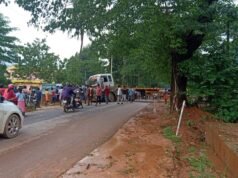 ಚಾರ್ಮಾಡಿಯಲ್ಲಿ ಚರಂಡಿಗೆ ಬಿದ್ದ ಲಾರಿ: ಟ್ರಾಫಿಕ್ ಜಾಮ್