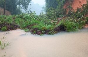 ನಿರಂತರ ಮಳೆಗೆ ಬಂದಾರಿನಲ್ಲಿ ರಸ್ತೆಗೆ ಕುಸಿದ ಗುಡ್ಡ, ವಾಹನ ಸಂಚಾರಕ್ಕೆ ಅಡಚಣೆ