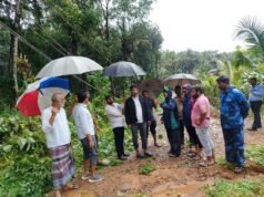 ತಾಲೂಕಿನಲ್ಲಿ ಮಳೆಹಾನಿಯಾದ ಪ್ರದೇಶಗಳಿಗೆ ರಕ್ಷಿತ್ ಶಿವರಾಂ ಭೇಟಿ