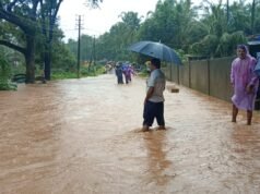 ಲಾಯಿಲದಲ್ಲಿ ಪ್ರವಾಹ ಭೀತಿ; ಮನೆಗಳಿಗೆ ನುಗ್ಗಿದ ನೀರು, ಕಾಳಜಿ ಕೇಂದ್ರ ಆರಂಭ