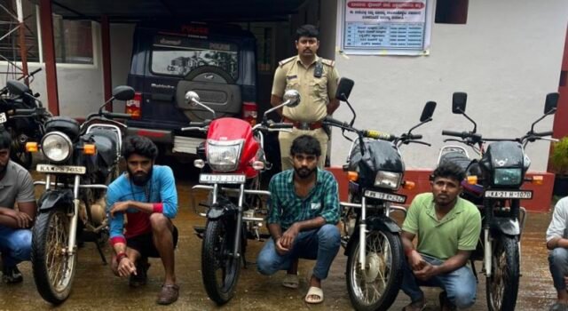 ಮೂಡಿಗೆರೆಯ ಹಳ್ಳಿ ರಸ್ತೆಯಲ್ಲಿ ವೀಲಿಂಗ್ ಉಜಿರೆಯ ಐವರ ಬಂಧನ