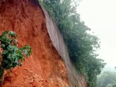 ಬಂದಾರು; ಪೆರ್ಲ ಬೈಪಾಡಿ ರಸ್ತೆಯಲ್ಲಿ ಭೂ ಕುಸಿತ