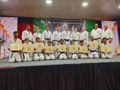 ಯಾಮಾತೋ ಶೋಟೋಕಾನ್ ಕರಾಟೆ ಸಂಸ್ಥೆಯಿಂದ ಬ್ಲಾಕ್ ಬೆಲ್ಟ್ ಪದವಿ ಪ್ರಧಾನ