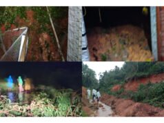 ಸವಣಾಲು ಸೇರಿದಂತೆ ವಿವಿದೆಡೆ ಭೂಕುಸಿತ ಹಲವು ಮನೆಗಳಿಗೆ ಹಾನಿ