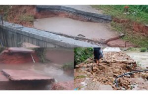 ಮುಂದುವರಿದ ಮಳೆ ಹಲವೆಡೆ ಮೋರಿ, ರಸ್ತೆಗಳು ಕುಸಿತ; ಸಂಚಾರಕ್ಕೆ ಅಡಚಣೆ