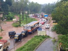 ಕಾಶಿಬೆಟ್ಟುವಿನಲ್ಲಿ ಹೆದ್ದಾರಿ ಮಧ್ಯೆ ಕೈಕೊಟ್ಟ ಟ್ರಕ್: ಉಜಿರೆ ಬೆಳ್ತಂಗಡಿ ನಡುವೆ ವಾಹನ ಸಂಚಾರ ಅಸ್ತವ್ಯಸ್ತ