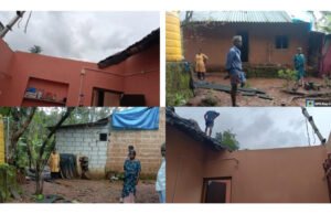 ಕೊಕ್ಕಡದಲ್ಲಿ ಬಿರುಗಾಳಿ ಮನೆಗಳಿಗೆ ಹಾನಿ