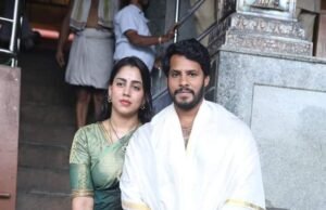 ನಿಖಿಲ್ ಕುಮಾರಸ್ವಾಮಿ ಧರ್ಮಸ್ಥಳ ಭೇಟಿ