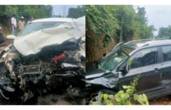 ಗುರುವಾಯನಕೆರೆ ಕಾರುಗಳ ನಡುವೆ ಅಪಘಾತ