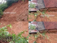 ಮುಂಡಾಜೆ; ಭಾರೀ ಮಳೆಗೆ ರಸ್ತೆಗೆ ಕುಸಿದು ಬಿದ್ದ ಗುಡ್ಡ