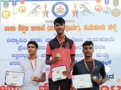 ಪದವಿ ಪೂರ್ವ ಕಾಲೇಜುಗಳ ರಾಜ್ಯಮಟ್ಟದ ಕ್ರೀಡಾಕೂಟ ಮುಂಡಾಜೆಯ ತೇಜಲ್ ಗೆ ಚಿನ್ನದ ಪದಕ
