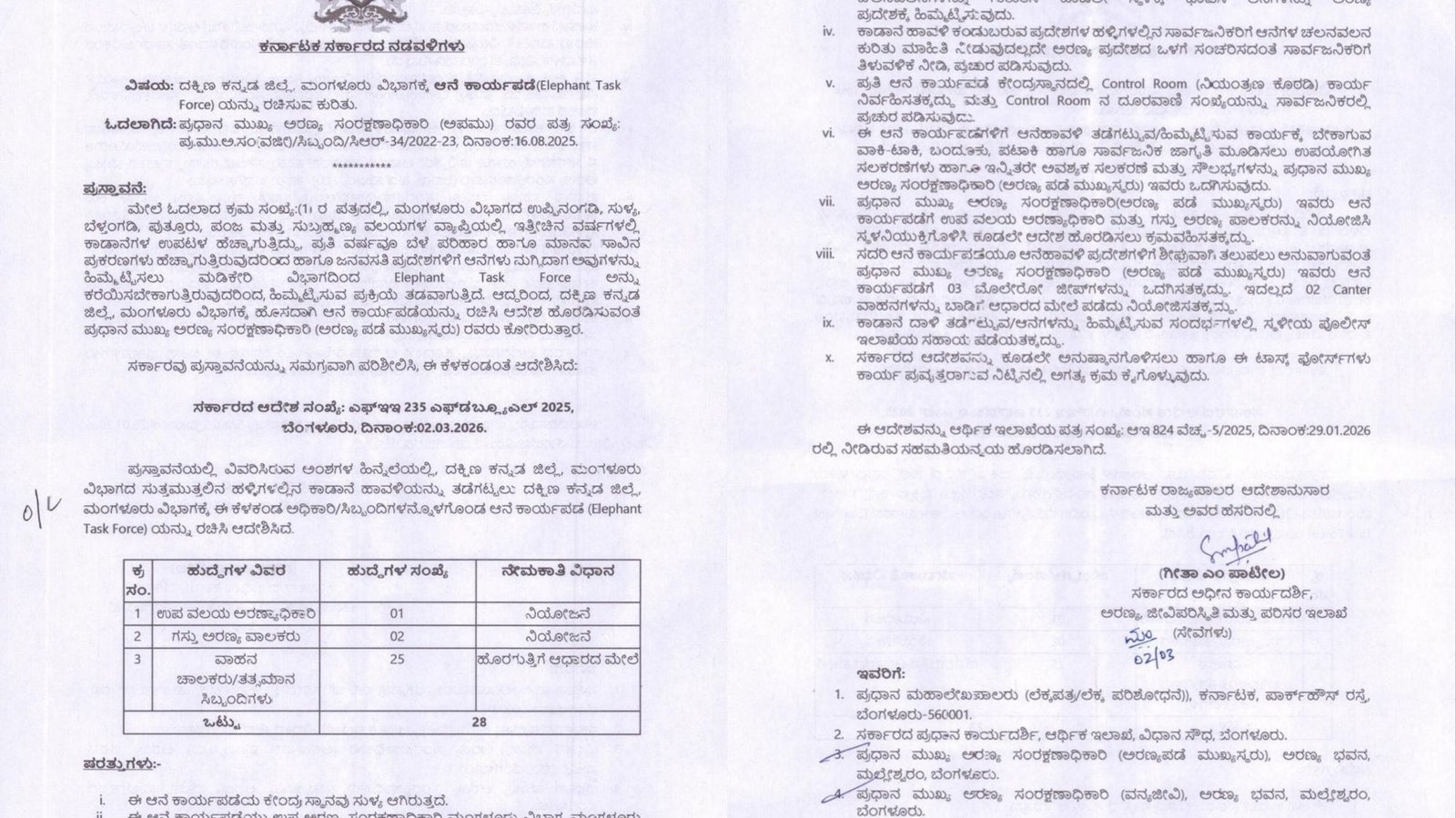 ಬೆಳ್ತಂಗಡಿ; ಕಾಡಾನೆ ಹಾವಳಿ ತಡೆಗೆ ಆನೆ ಕಾರ್ಯಪಡೆ ರಚಿಸಿ ಸರಕಾರ ಆದೇಶ