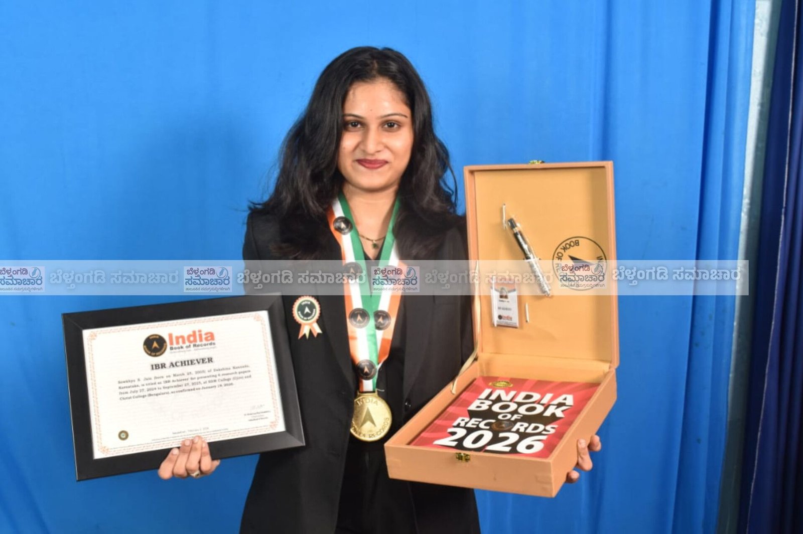 ಧರ್ಮಸ್ಥಳದ ಕುಮಾರಿ ಸೌಖ್ಯ ಎಸ್. ಜೈನ್: ಇಂಡಿಯಾ ಬುಕ್ ಆಫ್ ರೆಕಾರ್ಡ್ಸ್ ದಾಖಲೆ