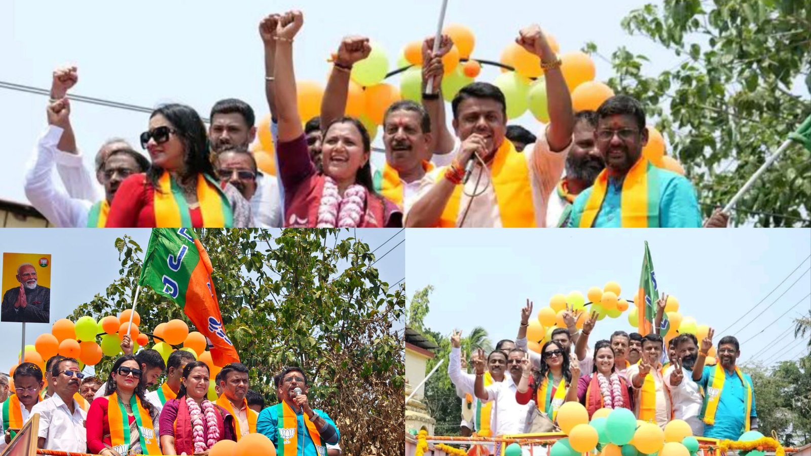 ಕಾಸರಗೋಡು ಬಿಜೆಪಿ ಅಭ್ಯರ್ಥಿ ಪರ ಬೆಳ್ತಂಗಡಿ ಶಾಸಕ ಹರೀಶ್ ಪೂಂಜ ನೇತೃತ್ವದಲ್ಲಿ ಬೃಹತ್ ರೋಡ್ ಶೋ