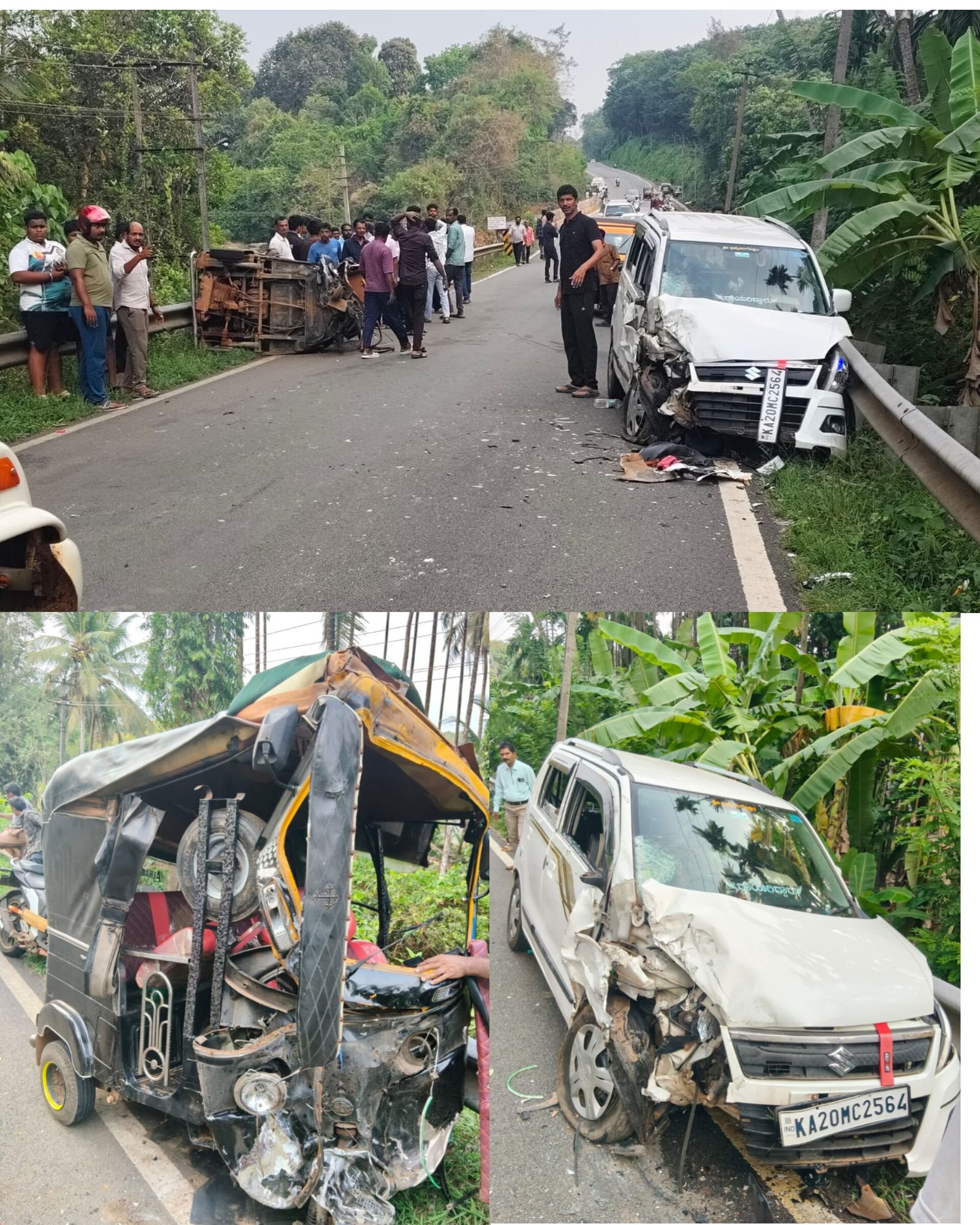 ಬೆಳ್ತಂಗಡಿ: ಕಾಪಿನಡ್ಕದಲ್ಲಿ ಕಾರು ಅಟೋ ರಿಕ್ಷಾ ನಡುವೆ ಅಪಘಾತ ಹಲವರಿಗೆ ಗಾಯ