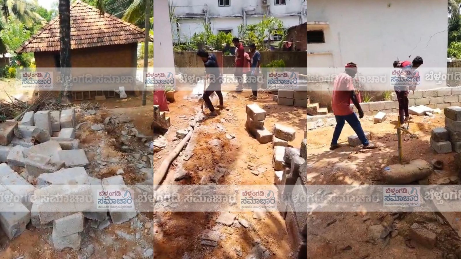 ಬೆಳ್ತಂಗಡಿ : ಸರಕಾರಿ ಜಾಗದಲ್ಲಿ ಕಾಂಪೌಂಡ್ ನಿರ್ಮಾಣ; ಕಂದಾಯ ಇಲಾಖೆಯಿಂದ ತೆರವು ಕಾರ್ಯಾಚರಣೆ