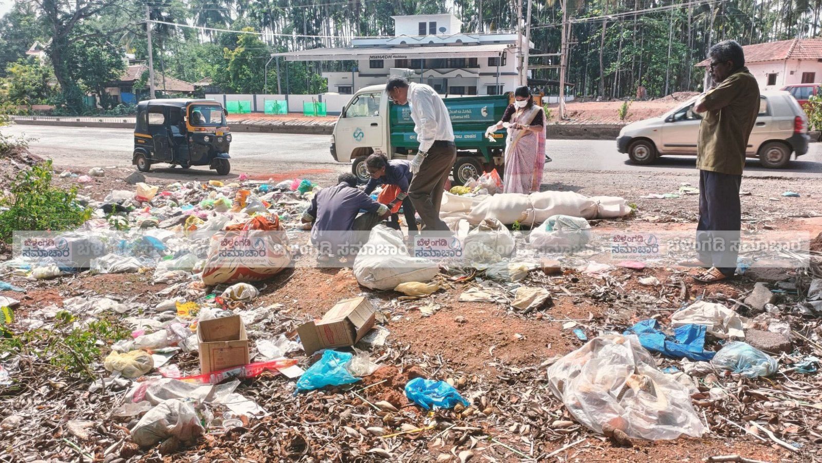 ಲಾಯಿಲ ರಸ್ತೆ ಬದಿಯಲ್ಲಿ ಕಸ ಎಸೆದವರನ್ನು ಗುರುತಿಸಿ ದಂಡ ಹಾಕಿದ ಗ್ರಾ.ಪಂ ಆಡಳಿತ