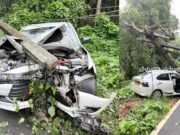 ಬೆಳ್ತಂಗಡಿ; ವಿದ್ಯುತ್ ಕಂಬಕ್ಕೆ ಕಾರು ಡಿಕ್ಕಿ ಹಲವರಿಗೆ ಗಾಯ