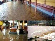 ಭಾರೀ ಮಳೆ ಶಿಶಿಲೇಶ್ವರ ದೇವಸ್ಥಾನದ ಅಂಗಣಕ್ಕೆ ನುಗ್ಗಿದ ನೀರು