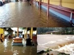 ಭಾರೀ ಮಳೆ ಶಿಶಿಲೇಶ್ವರ ದೇವಸ್ಥಾನದ ಅಂಗಣಕ್ಕೆ ನುಗ್ಗಿದ ನೀರು