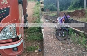 ಚಾರ್ಮಾಡಿ ಲಾರಿ ಬೈಕ್ ನಡುವೆಅಪಘಾತ ಬೈಕ್ ಸವಾರ ಮೃತ್ಯು